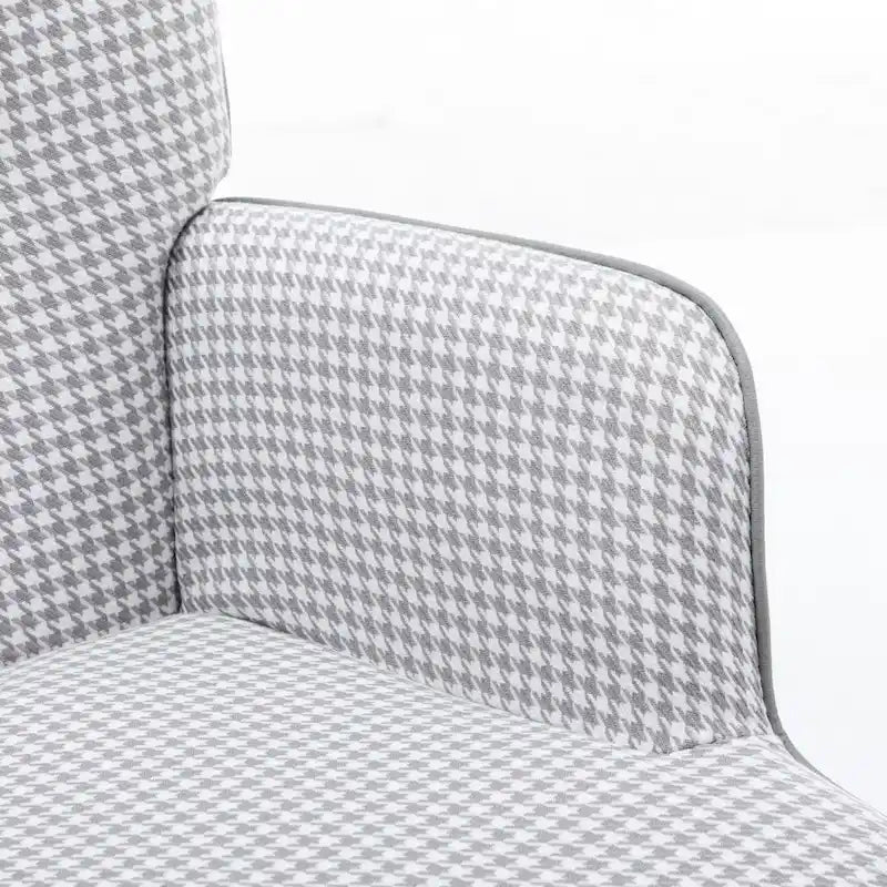 Fauteuil à bascule, Tissu doux pied-de-poule Fauteuil à bascule en cuir