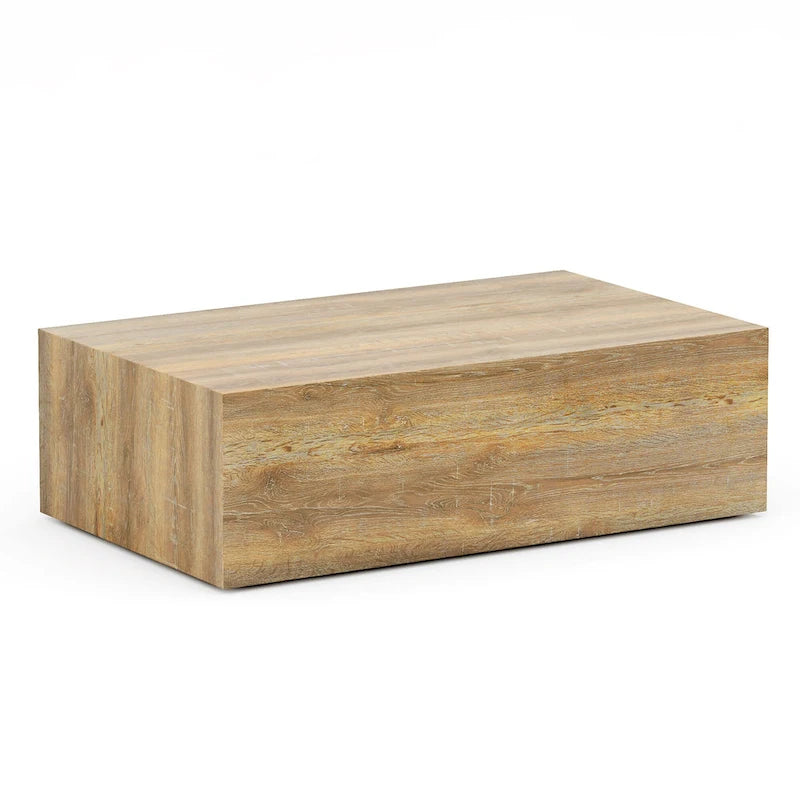 Table basse moderne en MDF, motifs texture couleur bois clair