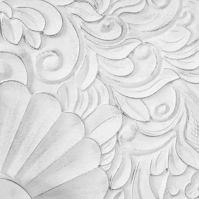 Armoire Bahut Buffet Fleur de Lys Sculptée Grande Armoire de Rangement Porte Latérale