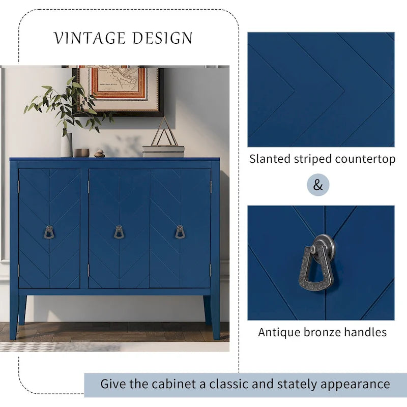 Meuble de rangement d'appoint vintage avec étagère réglable