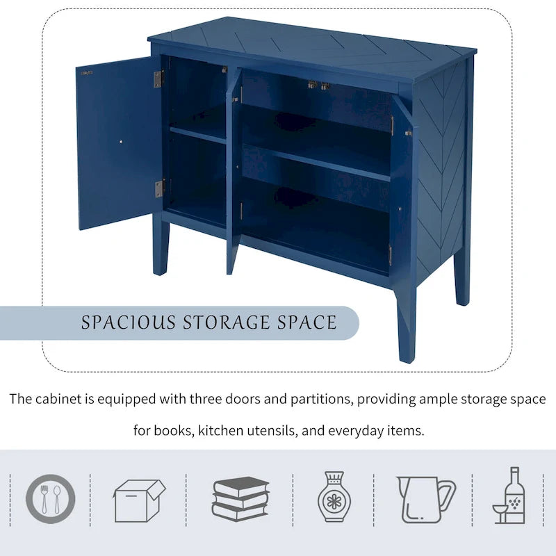 Meuble de rangement d'appoint vintage avec étagère réglable