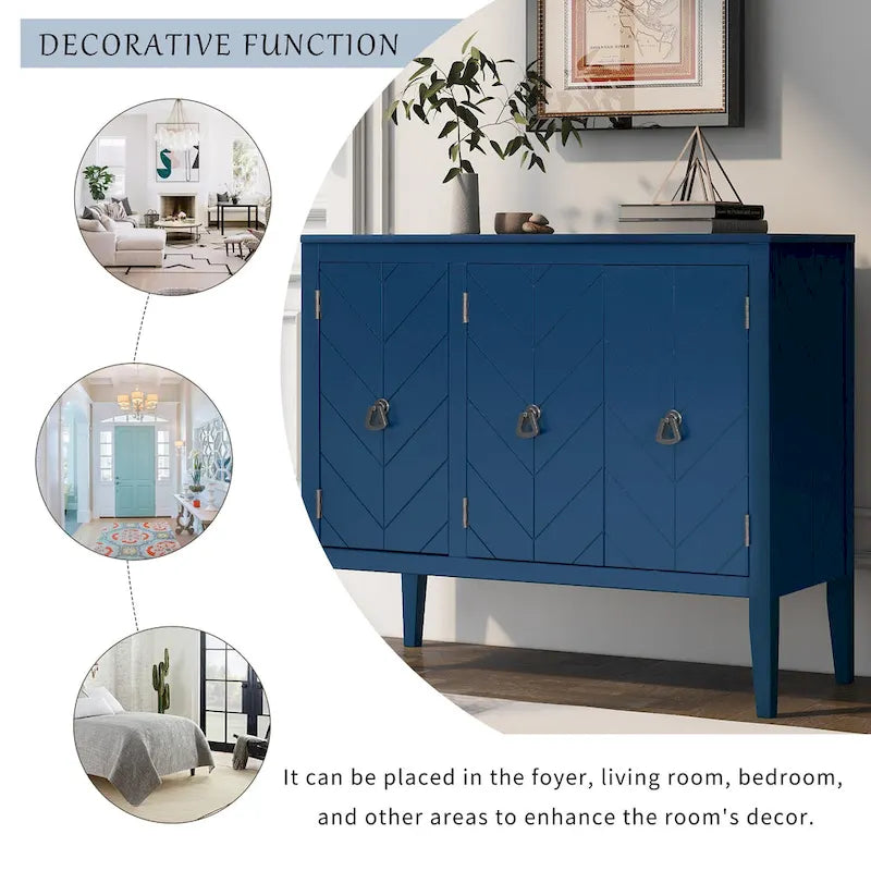 Meuble de rangement d'appoint vintage avec étagère réglable