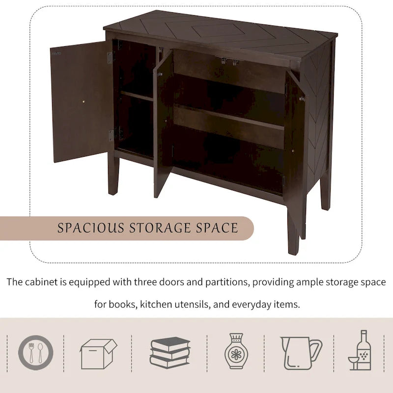 Meuble de rangement d'appoint vintage avec étagère réglable