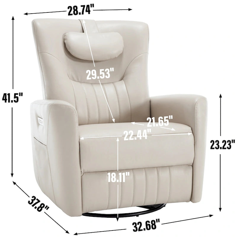 Fauteuil inclinable électrique pivotant et à bascule