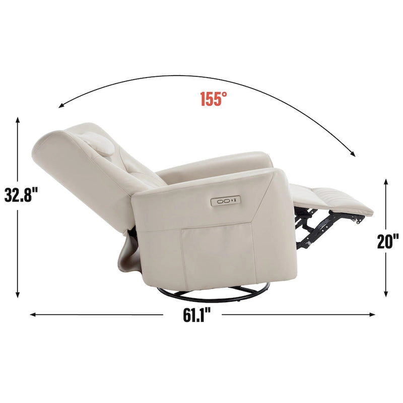Fauteuil inclinable électrique pivotant et à bascule