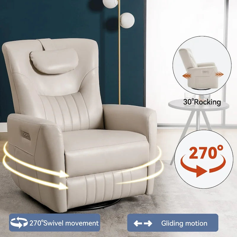 Fauteuil inclinable électrique pivotant et à bascule