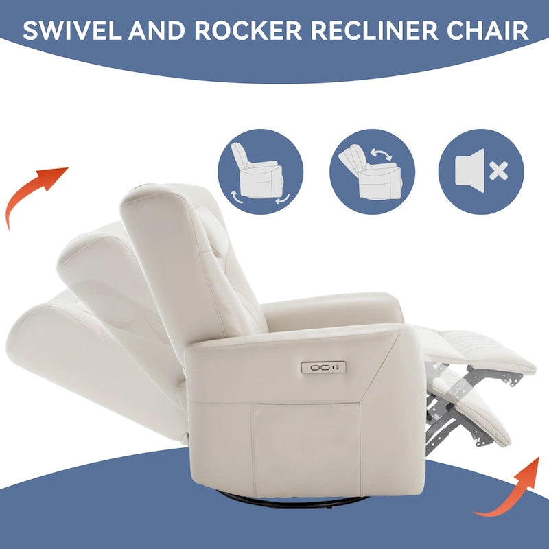 Fauteuil inclinable électrique pivotant et à bascule