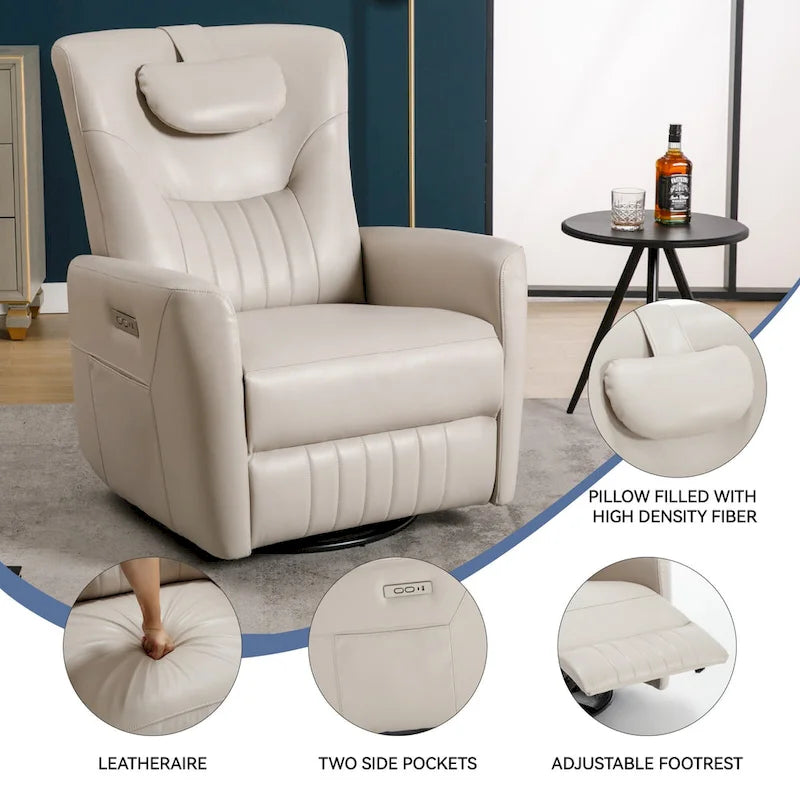 Fauteuil inclinable électrique pivotant et à bascule