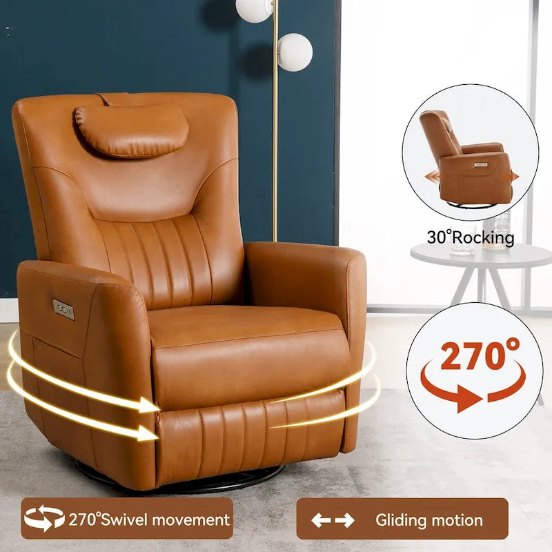 Fauteuil inclinable électrique pivotant et à bascule