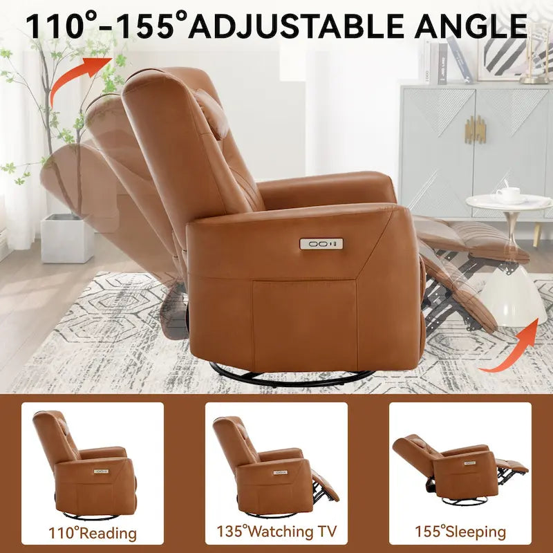 Fauteuil inclinable électrique pivotant et à bascule