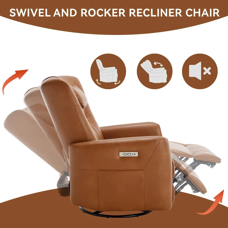 Fauteuil inclinable électrique pivotant et à bascule