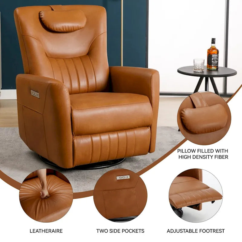 Fauteuil inclinable électrique pivotant et à bascule