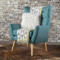 Fauteuil à oreilles haut de dossier sarcelle