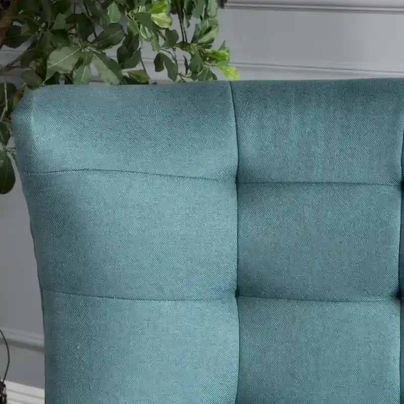 Fauteuil à oreilles haut de dossier sarcelle