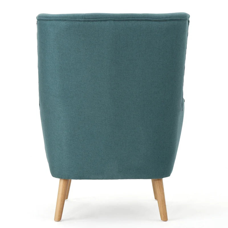 Fauteuil à oreilles haut de dossier sarcelle