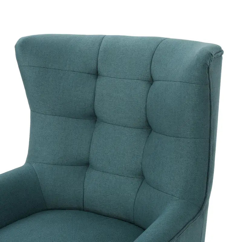 Fauteuil à oreilles haut de dossier sarcelle