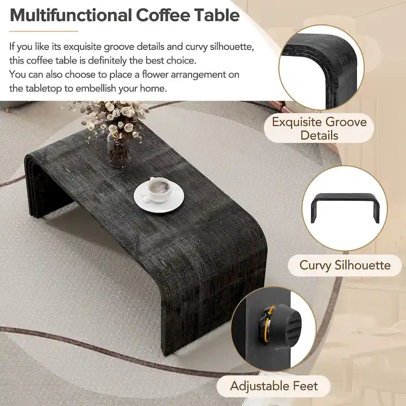 Table basse incurvée de style Art déco