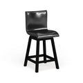 Chaises de comptoir contemporaines noires pivotantes