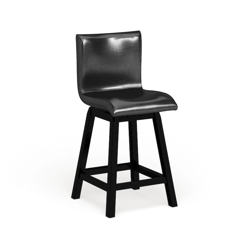 Chaises de comptoir contemporaines noires pivotantes