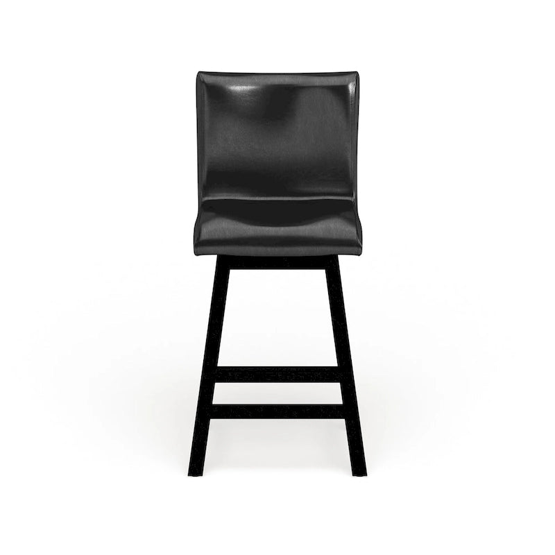 Chaises de comptoir contemporaines noires pivotantes