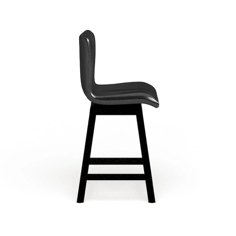 Chaises de comptoir contemporaines noires pivotantes