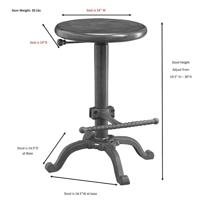Tabouret réglable