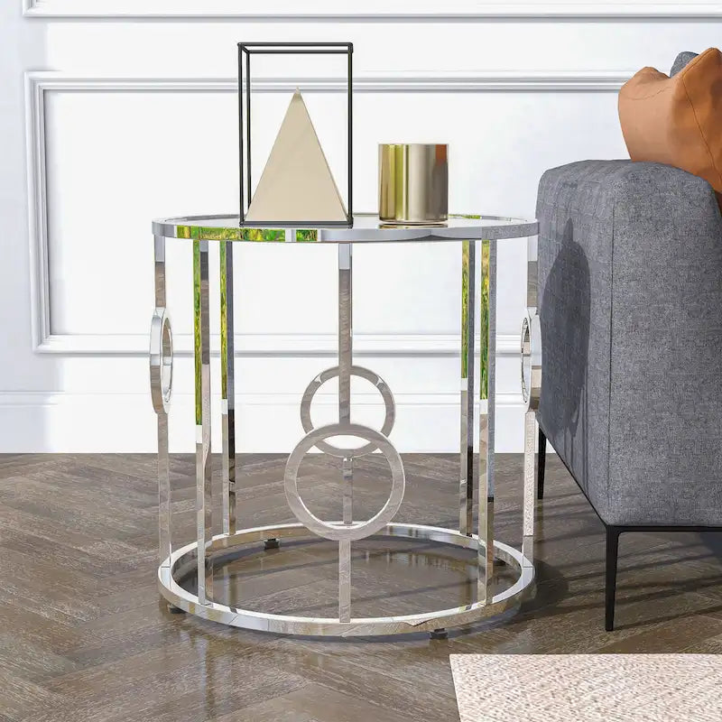 Table d'appoint miroir