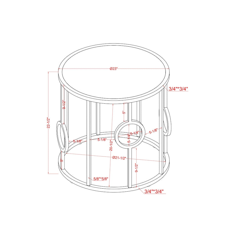 Table d'appoint miroir