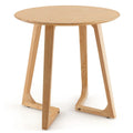 Table d'appoint ronde en bois d'hévéa massif