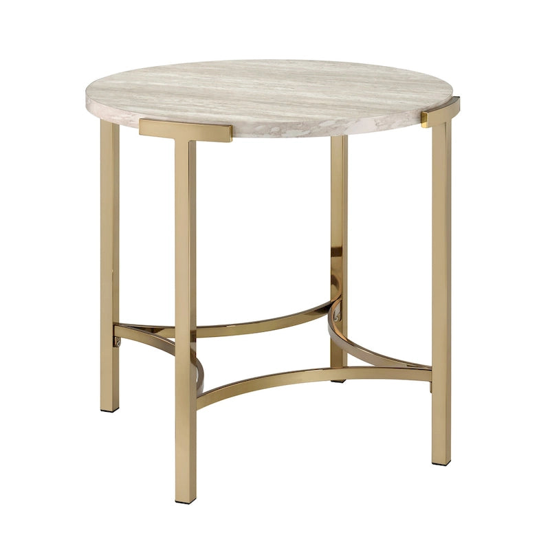 Table d'appoint aspect marbre