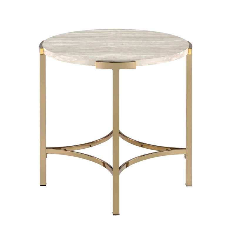 Table d'appoint aspect marbre