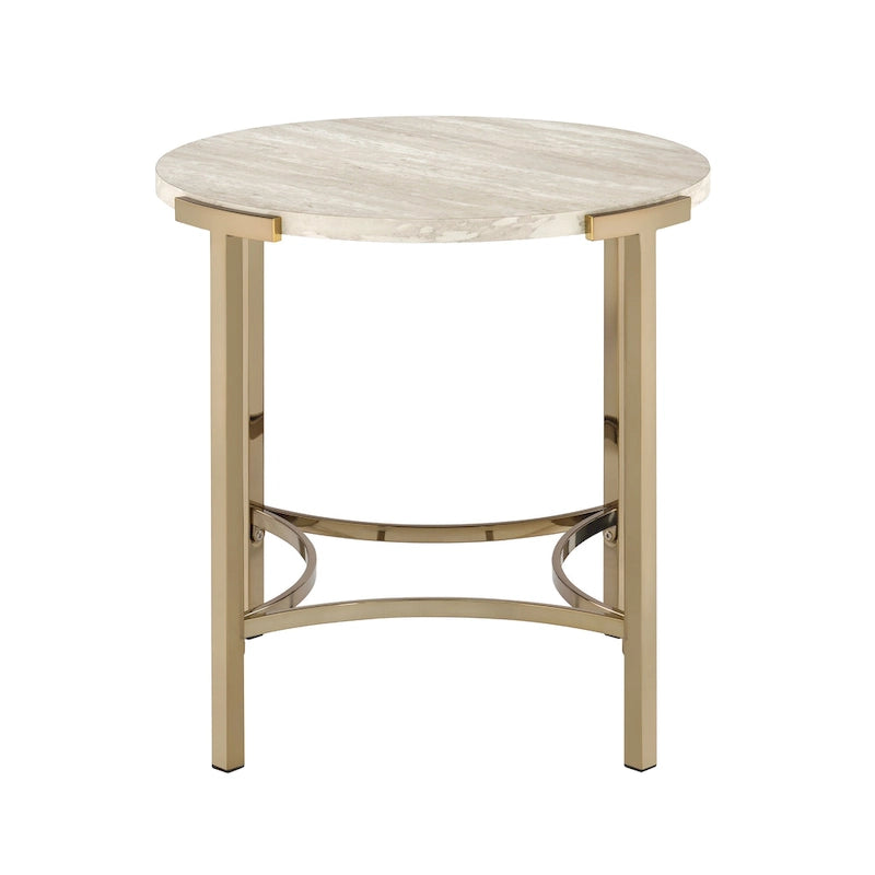 Table d'appoint aspect marbre