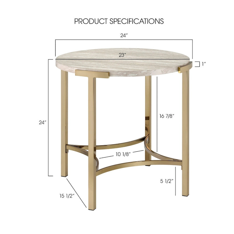 Table d'appoint aspect marbre
