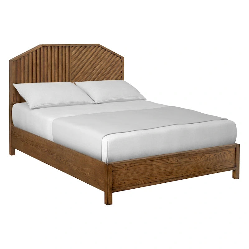 Lit Queen en bois brun Sunset Cliff