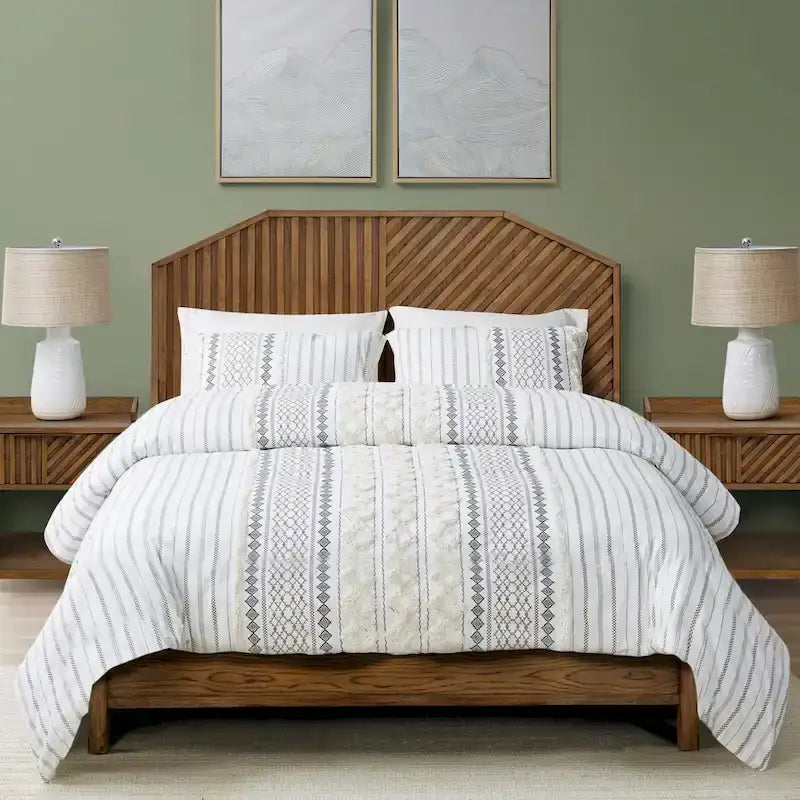 Lit Queen en bois brun Sunset Cliff