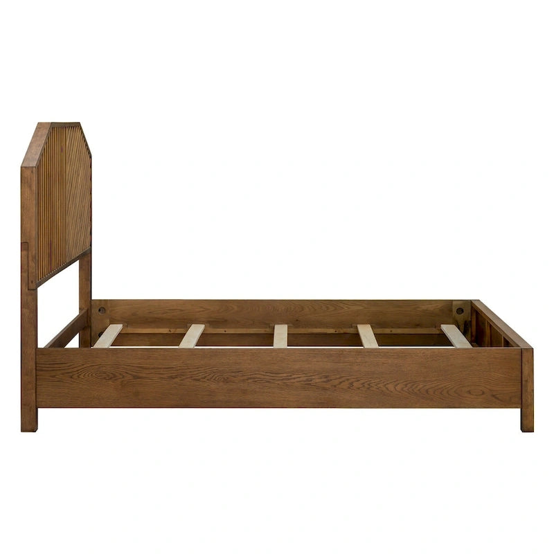 Lit Queen en bois brun Sunset Cliff