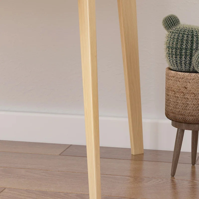 Bureau d'ordinateur en bois beige