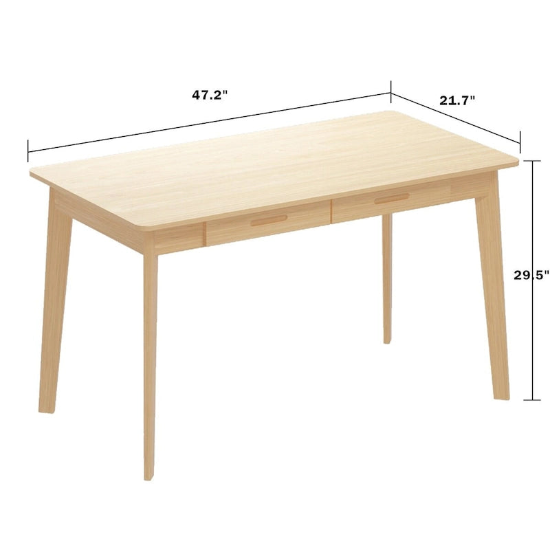 Bureau d'ordinateur en bois beige