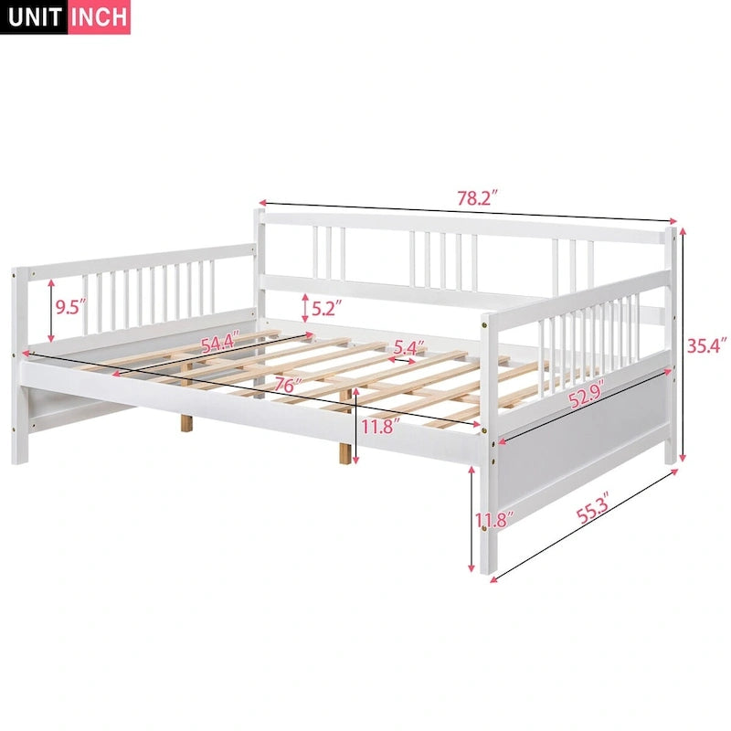 Lit de repos multifonctionnel en bois massif