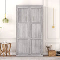 Le lit en bois peut être plié en armoire