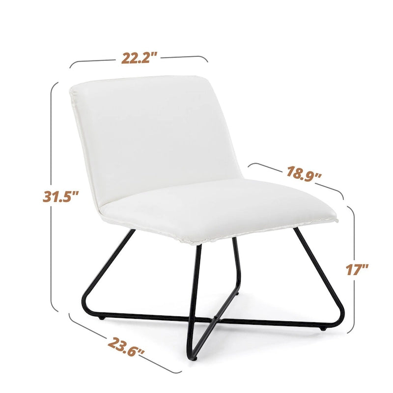 Fauteuil d'appoint du milieu du siècle en similicuir avec dossier réglable