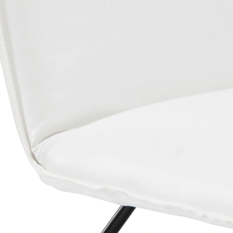 Fauteuil d'appoint du milieu du siècle en similicuir avec dossier réglable