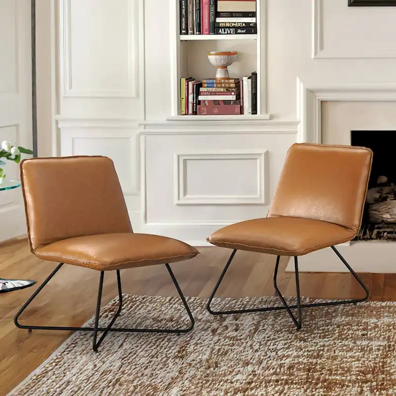 Fauteuil d'appoint du milieu du siècle en similicuir avec dossier réglable