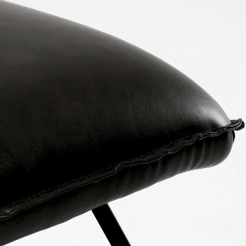 Fauteuil d'appoint du milieu du siècle en similicuir avec dossier réglable