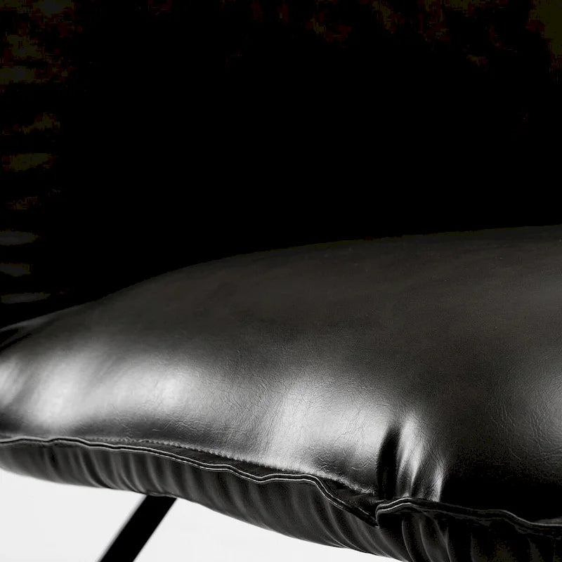 Fauteuil d'appoint du milieu du siècle en similicuir avec dossier réglable