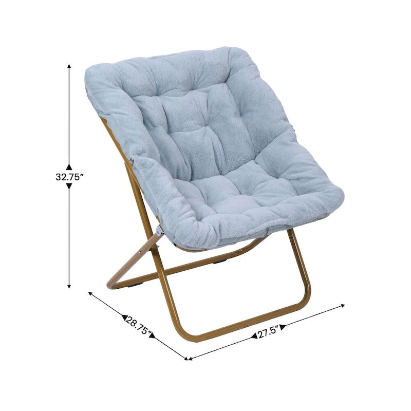Fauteuil soucoupe pliant rembourré surdimensionné avec ottoman