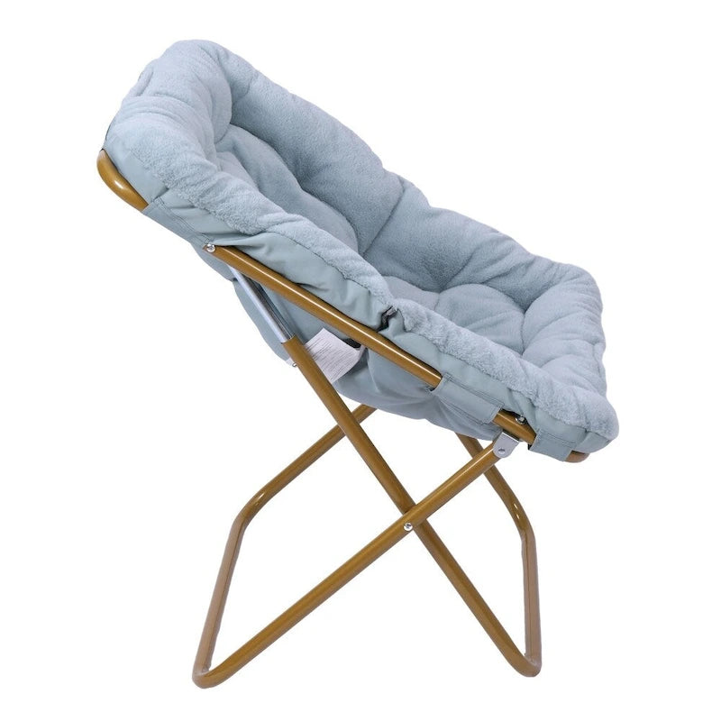 Fauteuil soucoupe pliant rembourré surdimensionné avec ottoman