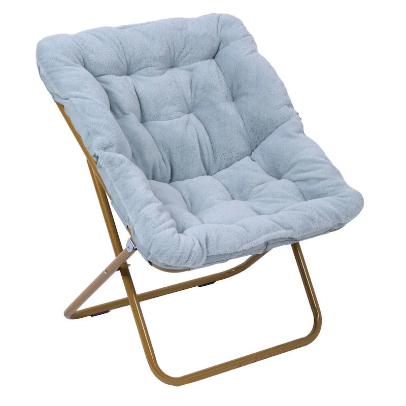Fauteuil soucoupe pliant rembourré surdimensionné avec ottoman