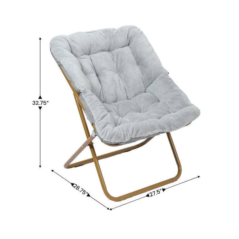 Fauteuil soucoupe pliant rembourré surdimensionné avec ottoman