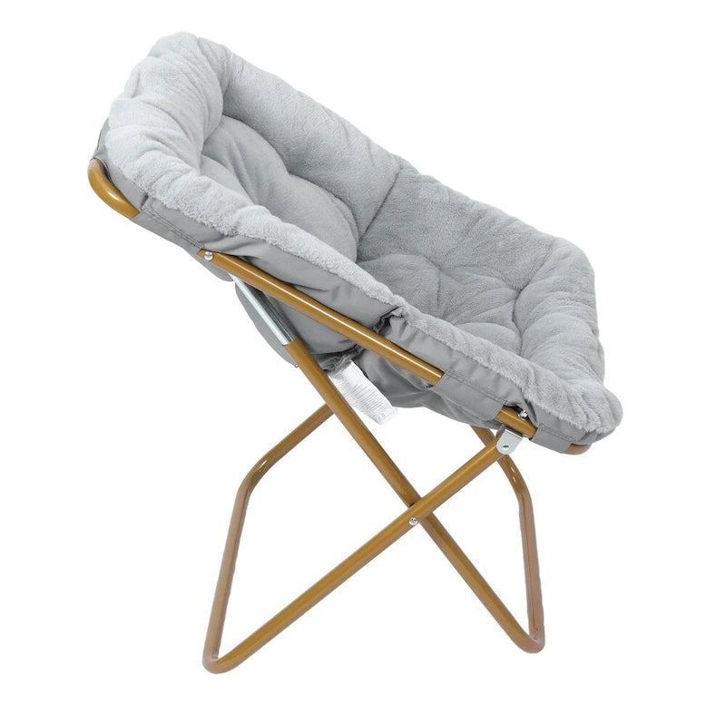 Fauteuil soucoupe pliant rembourré surdimensionné avec ottoman